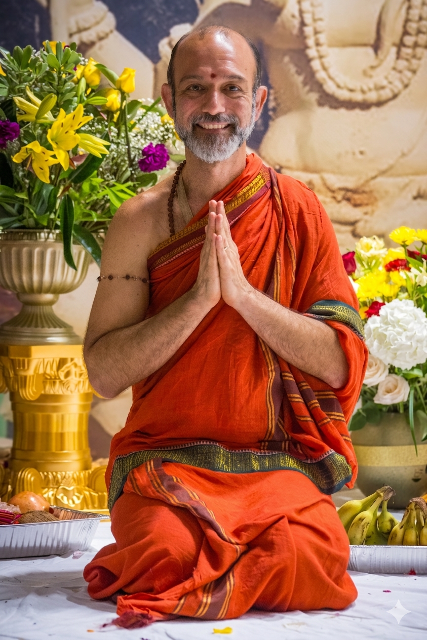 Darin Somma (Yogeshwar) in anjali mudra
